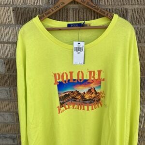 Polo Ralph Lauren Mens Expedition LS T Shirt Yellow B&T Size 3XLT NWT $85.00